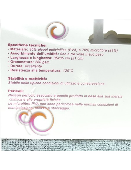 Evolution Microjet Pva35 - Panno Microfibra In Pva - 35x35cm - Grigio